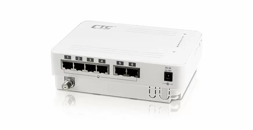 GSW-2020 - Управляемый коммутатор L2+ 7x GbE/RJ45 + 1x 1G SFP + модуль приемника CATV RF